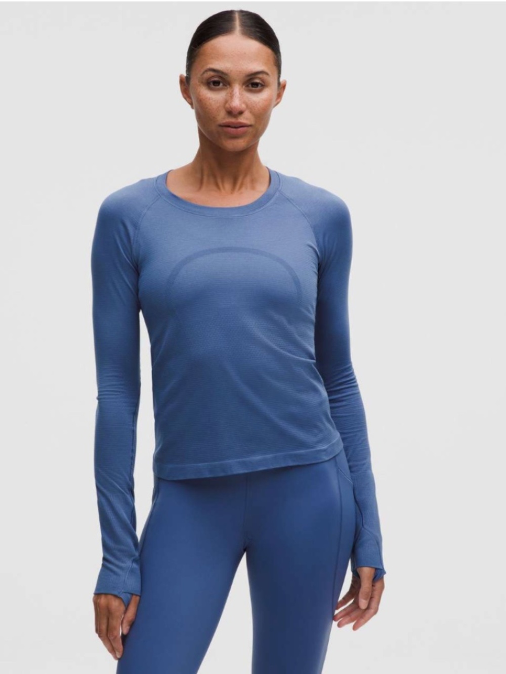 NEW! Lululemon Swiftly Tech Long-Sleeve Shirt 2.0 *Waist Length Brilliant Blue 6